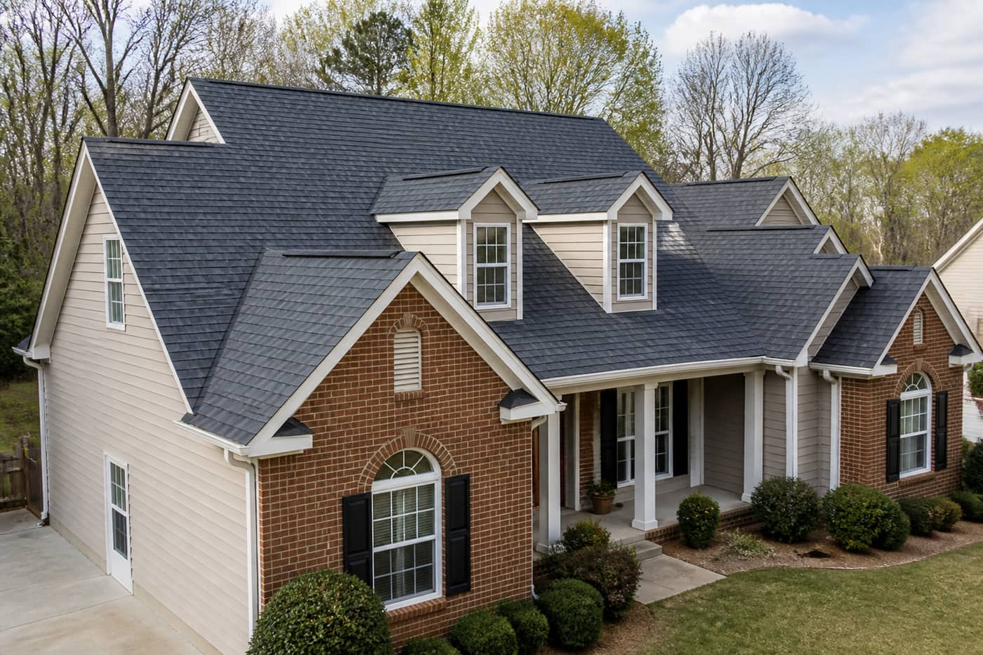 Residential roof in a Charlotte Metro neighborhood